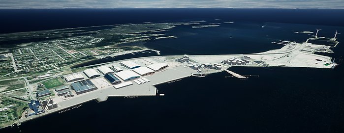 Umeå hamn efter byggen
